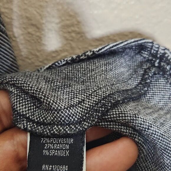 Torrid A-Line Skirt Women's 18 Gray Check Polyester Stretch Tiered Hem Back Zip - Picture 6 of 7